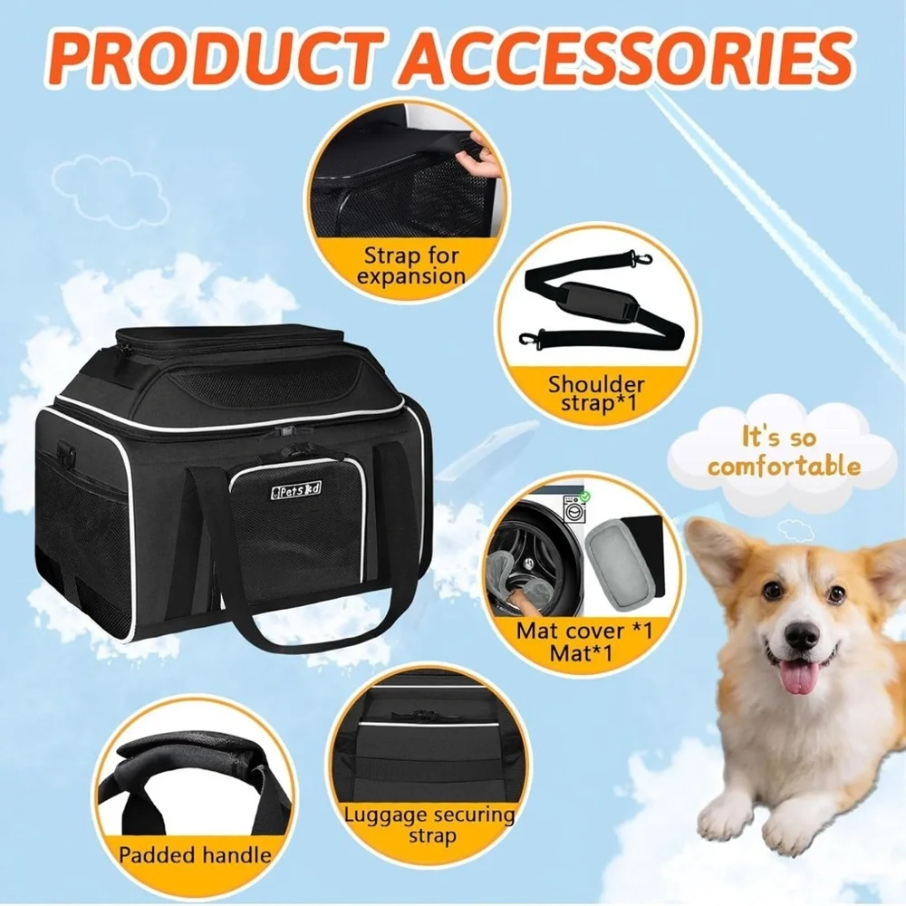 Expandable Cat/Dog Carrier, Airline Approved